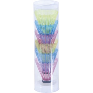 AMILA Μπαλάκια Badminton με Πολύχρωμα Πλαστικά Φτερά (6 τμχ) 42079