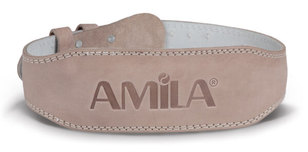 AMILA Ζώνη Άρσης Βαρών AMILA Δερμάτινη Μπεζ A Quality M 44301 - Image 7