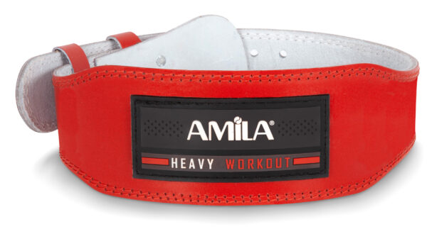 AMILA Ζώνη Άρσης Βαρών AMILA Δερμάτινη Κόκκινη Γ΄ Quality L 44307 - Image 4