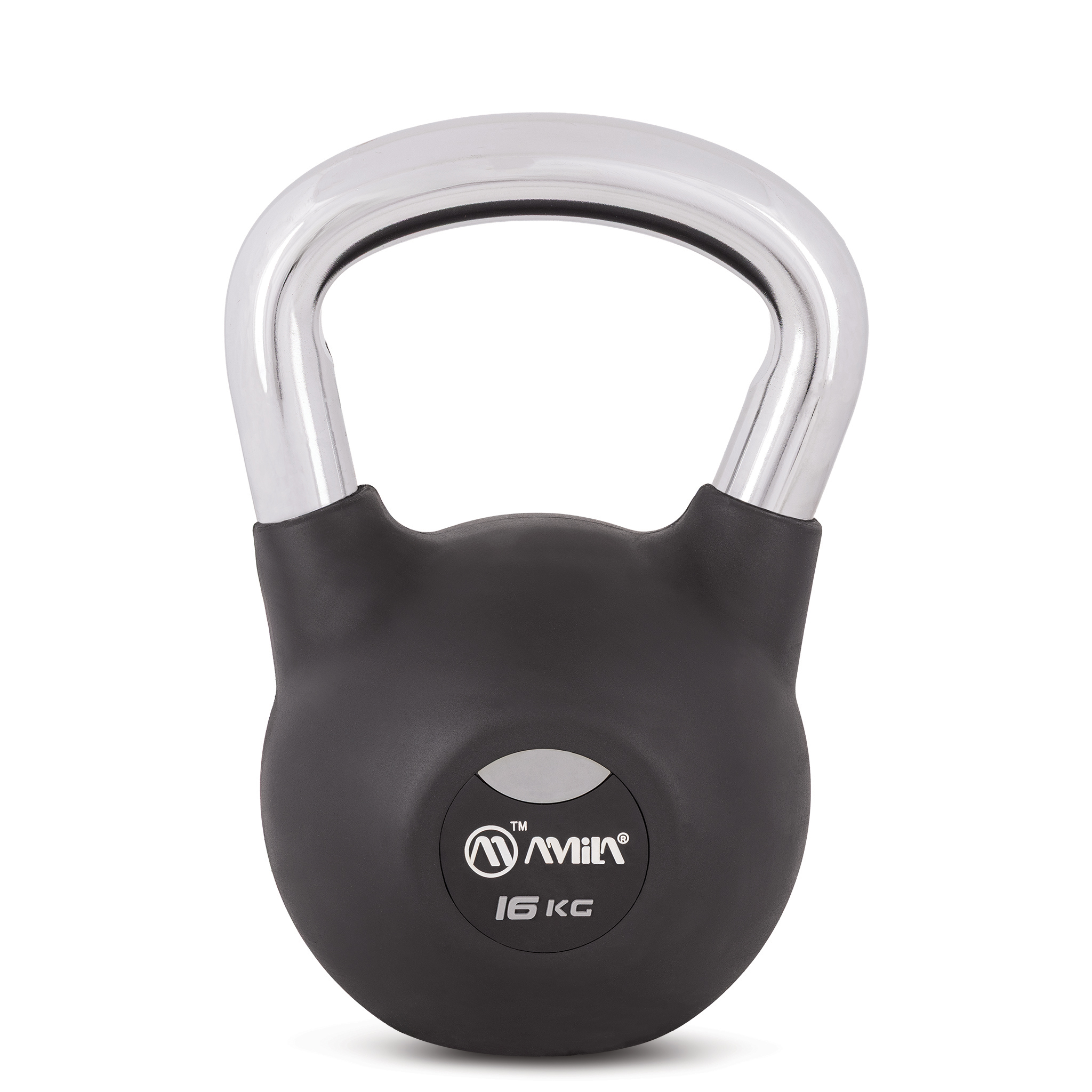 AMILA Kettlebell Rubber Cover Cr Handle 16 kg – Μαύρο 44498 - Image 2