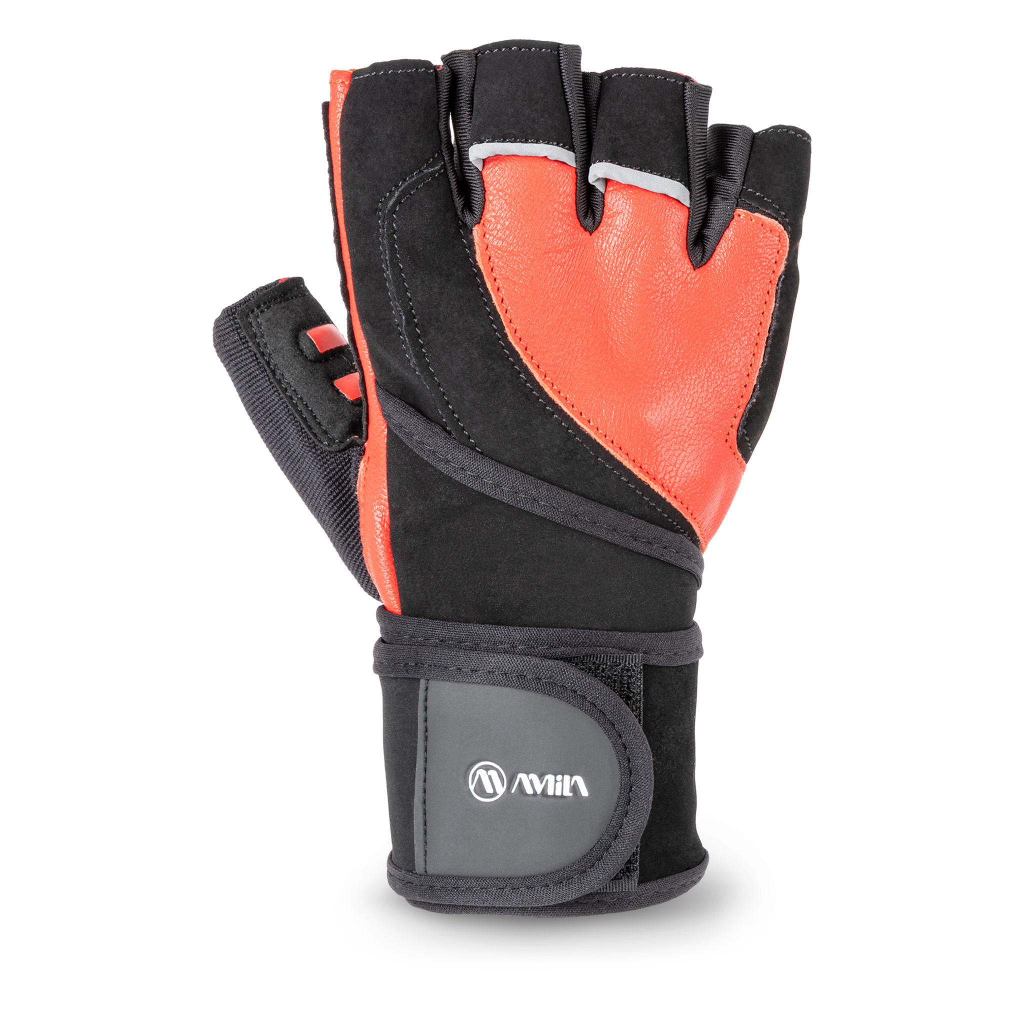 AMILA Γάντια Άρσης Βαρών AMILA Δέρμα Amara Κόκκινο/Μαύρο XL 44612 - Image 7