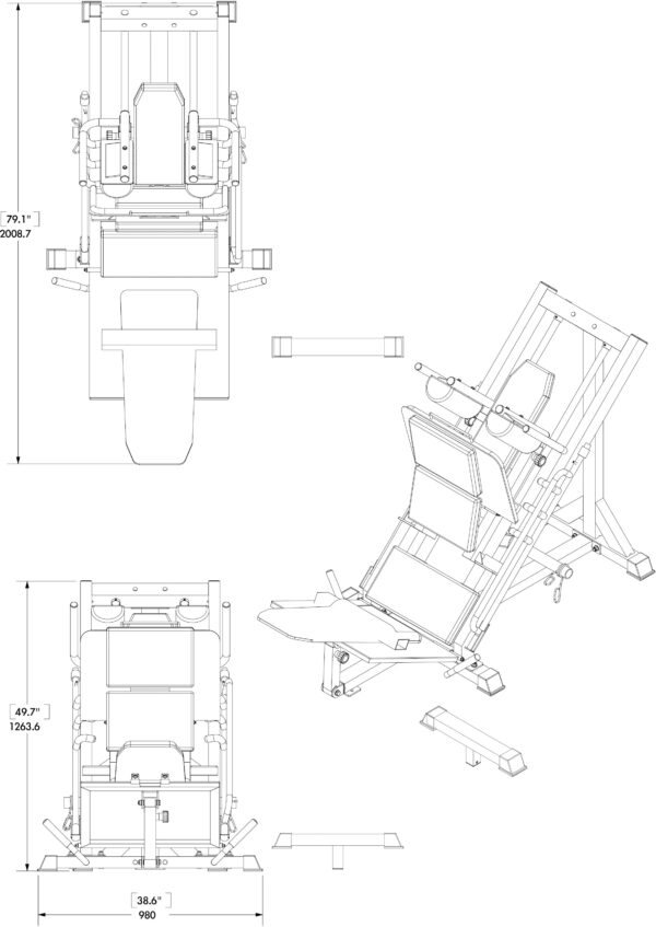 BODYCRAFT Πρέσα Bodycraft Hip Sled F660 44715 - Image 9