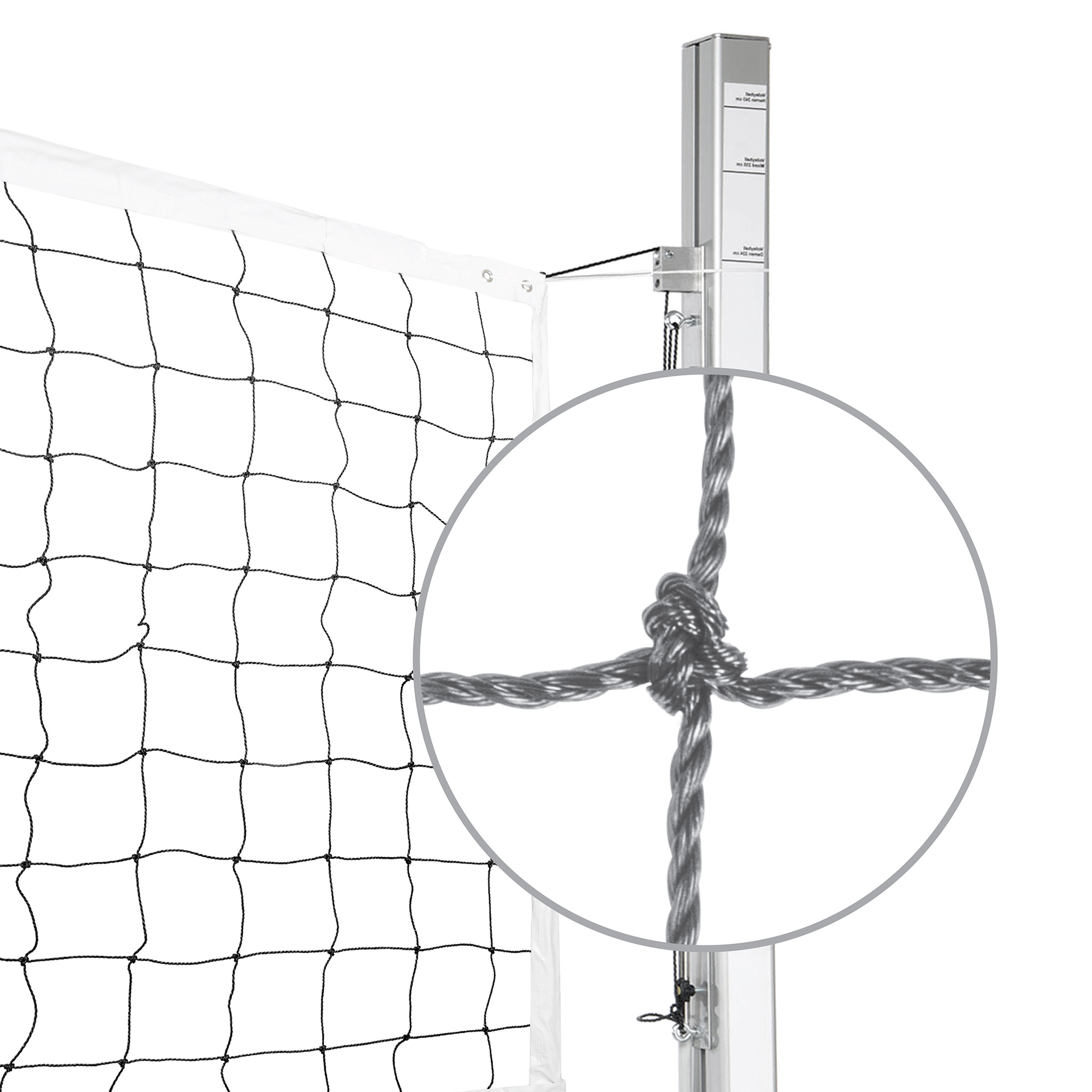 AMILA Δίχτυ Volley 2,0mm με Ξύλο 44929
