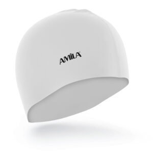 AMILA Σκουφάκι Κολύμβησης Medium Hair HQ Λευκό 47027