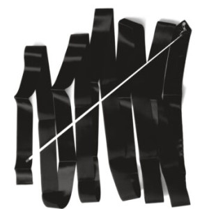 AMILA Κορδέλα Ρυθμικής Γυμναστικής 6m, Μαύρη 47999