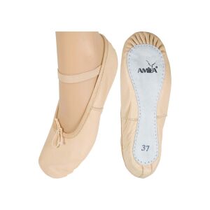 AMILA Παπούτσια Μπαλέτου Δερμάτινα Μπεζ, Νο39 48284