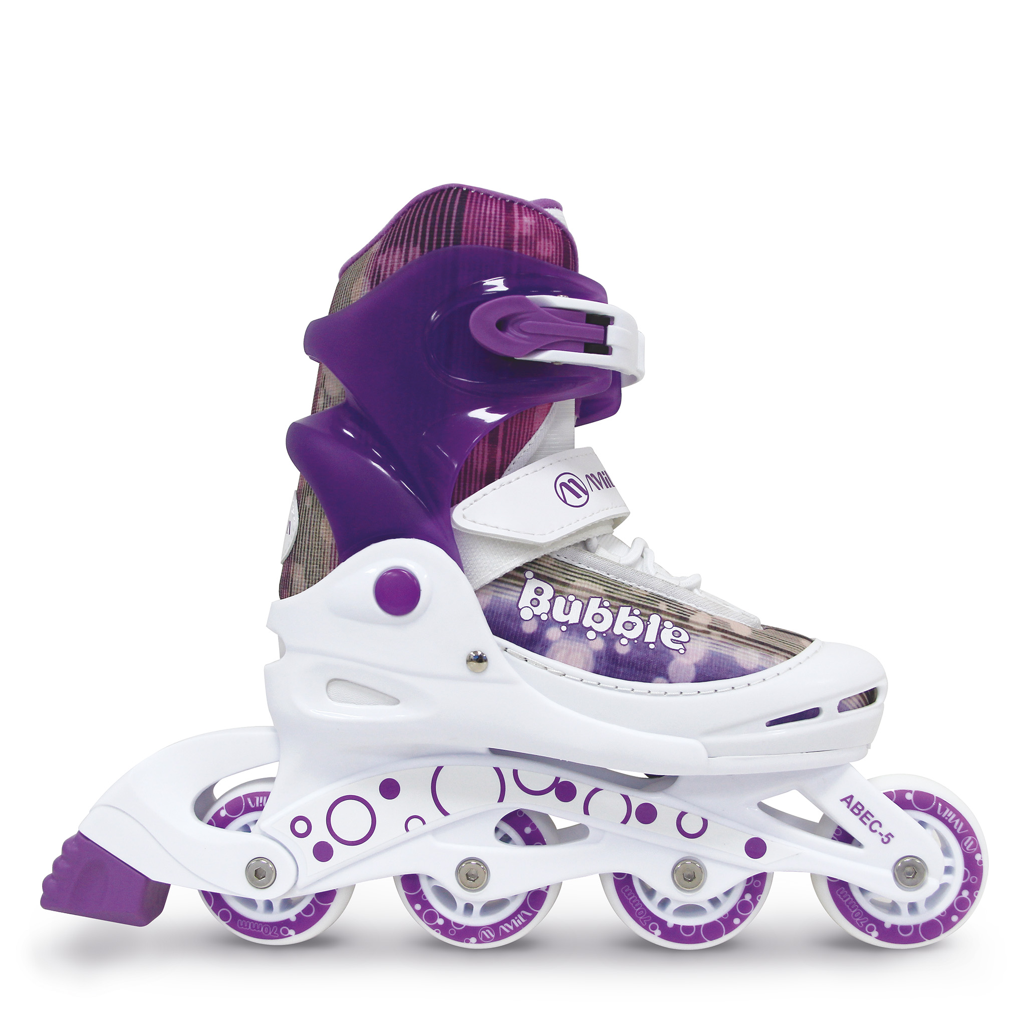 AMILA Πατίνια Inline 30-33 - Μωβ / Λευκό 48907 - Image 4