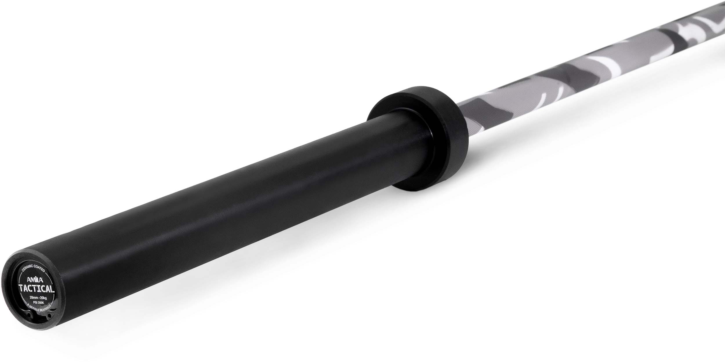 AMILA Ολυμπιακή Μπάρα 220cm 20Kg 1500LBS 8 Ρουλεμάν Camo Κεραμική 80034 - Image 17