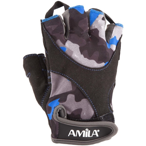 AMILA Γάντια Άρσης Βαρών AMILA Amara Lycra CamoBlue S 8330601