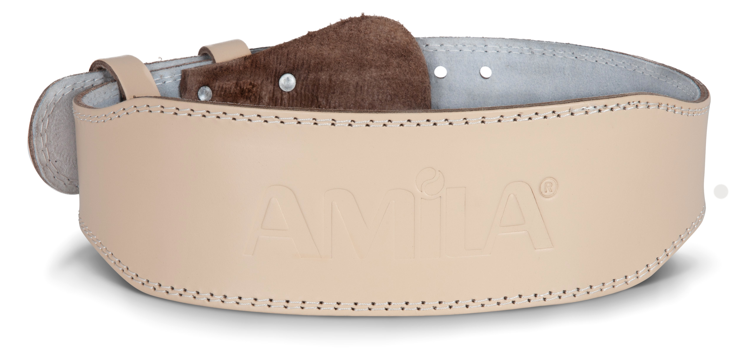 AMILA Ζώνη Άρσης Βαρών AMILA Δερμάτινη Μπεζ A Quality M 8331002 - Image 13