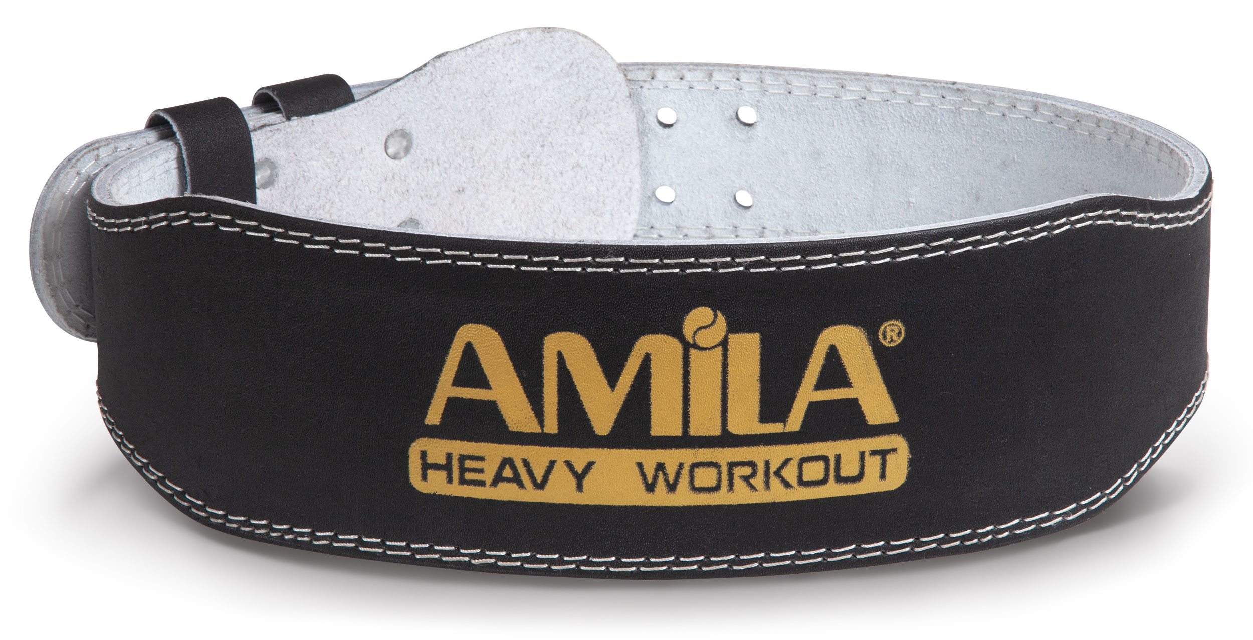 AMILA Ζώνη Άρσης Βαρών Δερμάτινη Μαύρη C Quality L 83338