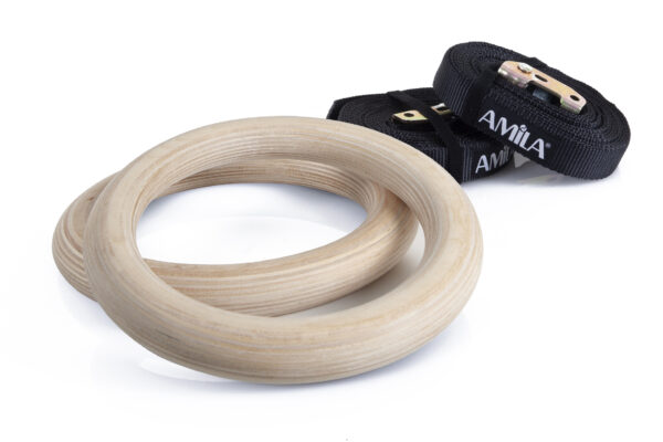 AMILA Κρίκοι γυμναστικής AMILA WOOD Gymnastics Rings 84762