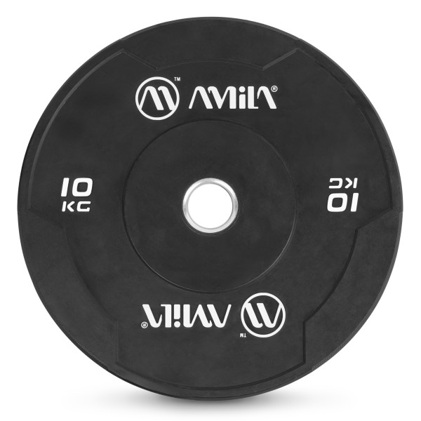 AMILA Δίσκος AMILA Black W Bumper Slim 50mm 10Kg 84842