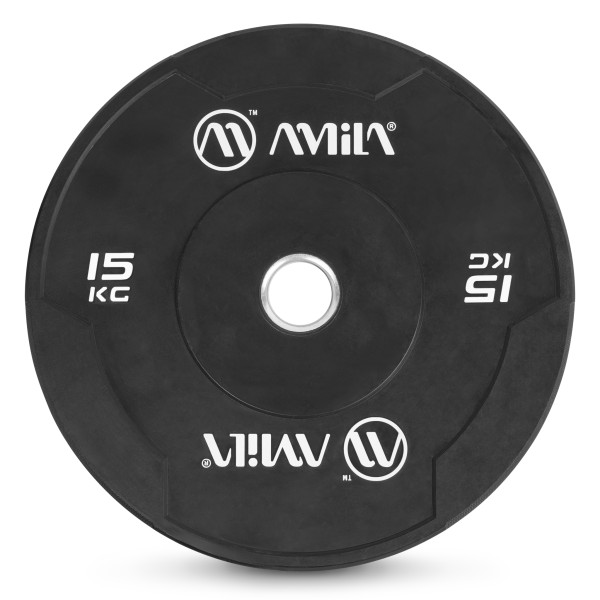 AMILA Δίσκος AMILA Black W Bumper Slim 50mm 15Kg 84843