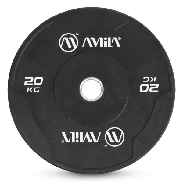AMILA Δίσκος AMILA Black W Bumper Slim 50mm 20Kg 84844 - Image 5