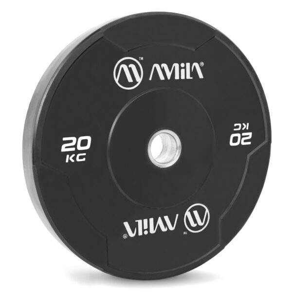 AMILA Δίσκος AMILA Black W Bumper Slim 50mm 20Kg 84844 - Image 6