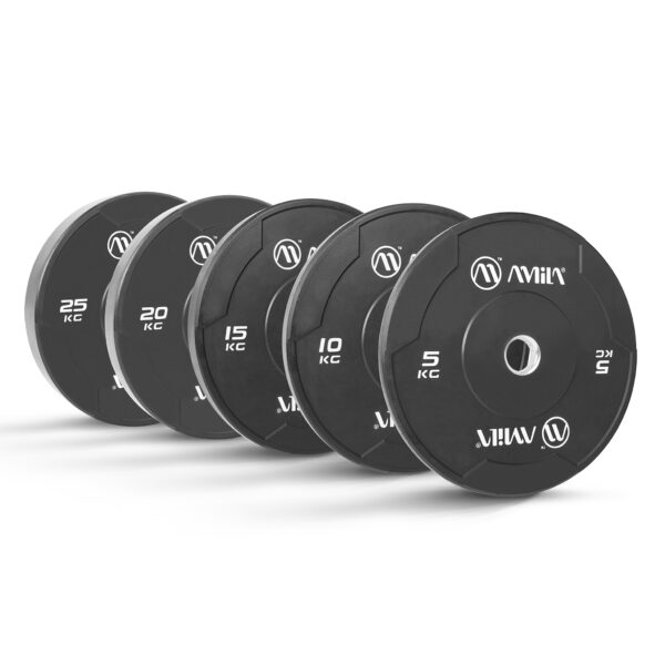 AMILA Δίσκος AMILA Black W Bumper Slim 50mm 20Kg 84844 - Image 7