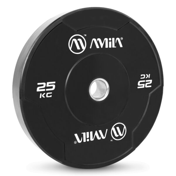 AMILA Δίσκος AMILA Black W Bumper Slim 50mm 25Kg 84845 - Image 6
