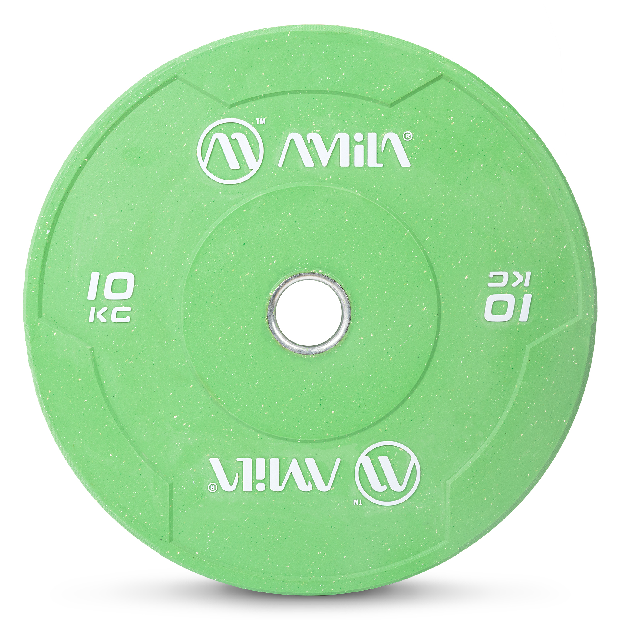 AMILA Δίσκος Color Bumper Plate Slim 50 mm 10 kg – Πράσινο 84847 - Image 7