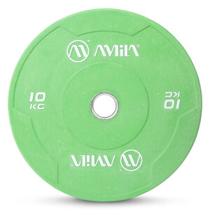 AMILA Δίσκος Color Bumper Plate Slim 50 mm 10 kg – Πράσινο 84847