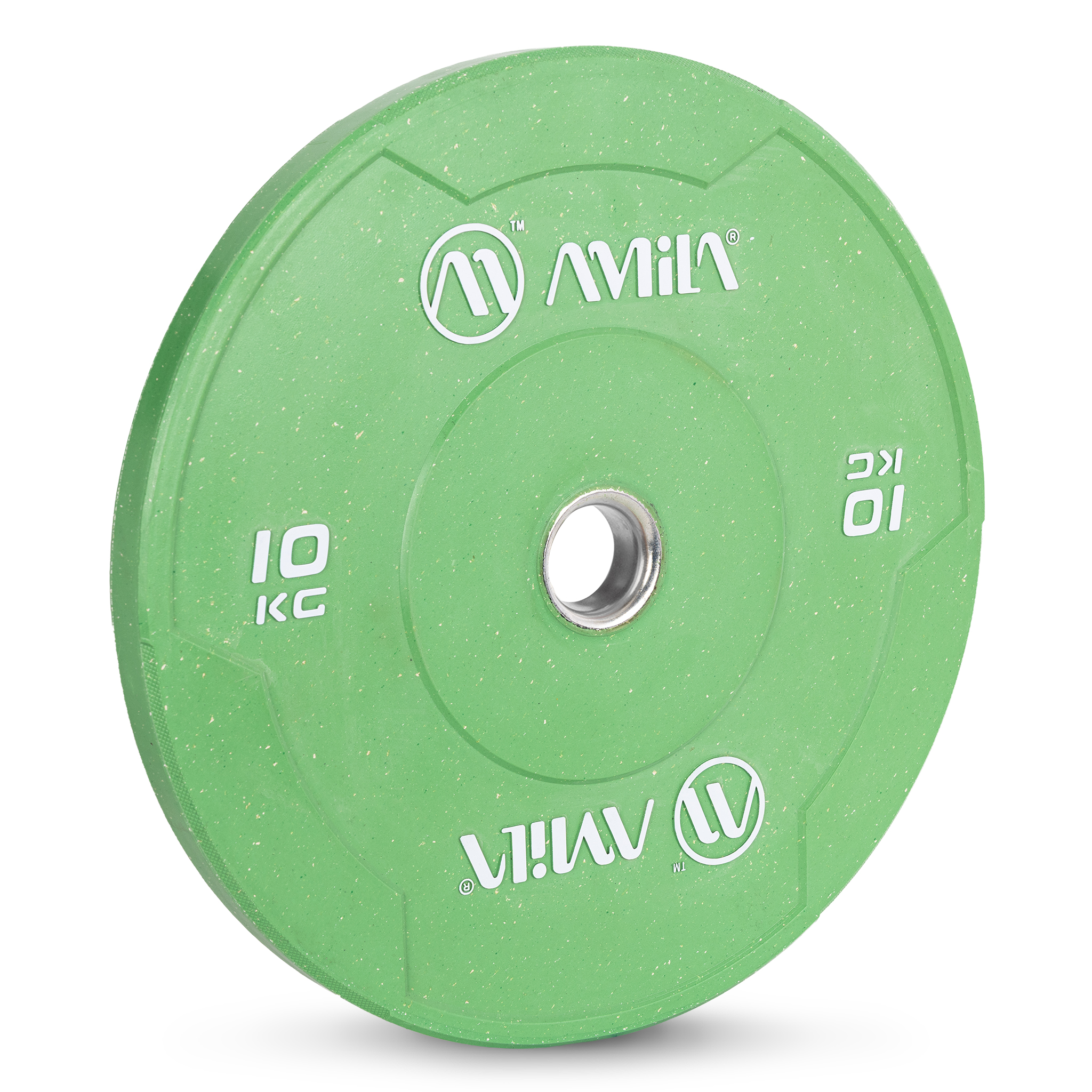 AMILA Δίσκος Color Bumper Plate Slim 50 mm 10 kg – Πράσινο 84847 - Image 11