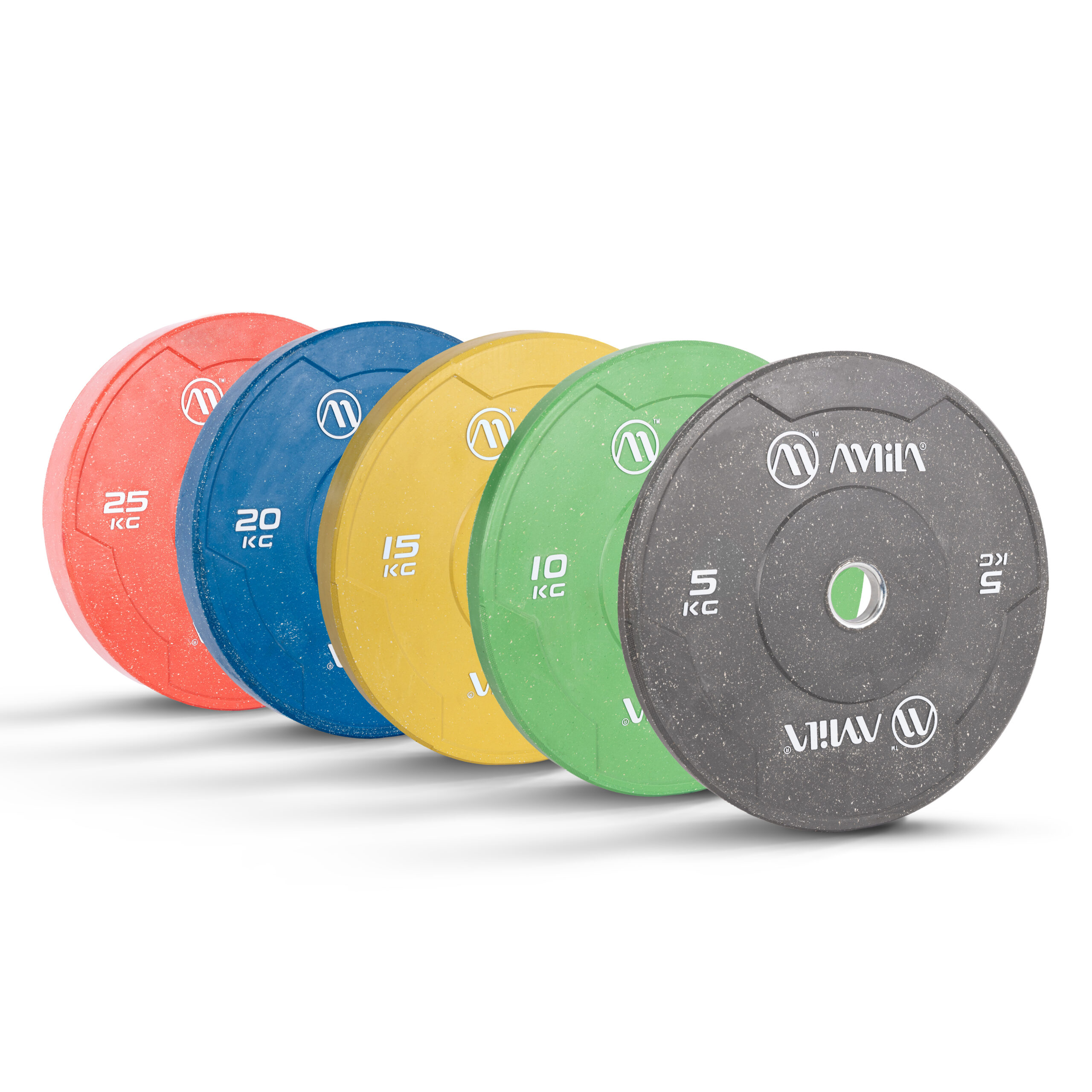 AMILA Δίσκος Color Bumper Plate Slim 50 mm 10 kg – Πράσινο 84847 - Image 12