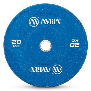 AMILA Δίσκος Color Bumper Plate Slim 50 mm 20 kg – Μπλε 84849