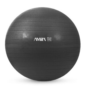 AMILA Μπάλα Γυμναστικής 65 cm - Μαύρη 95845