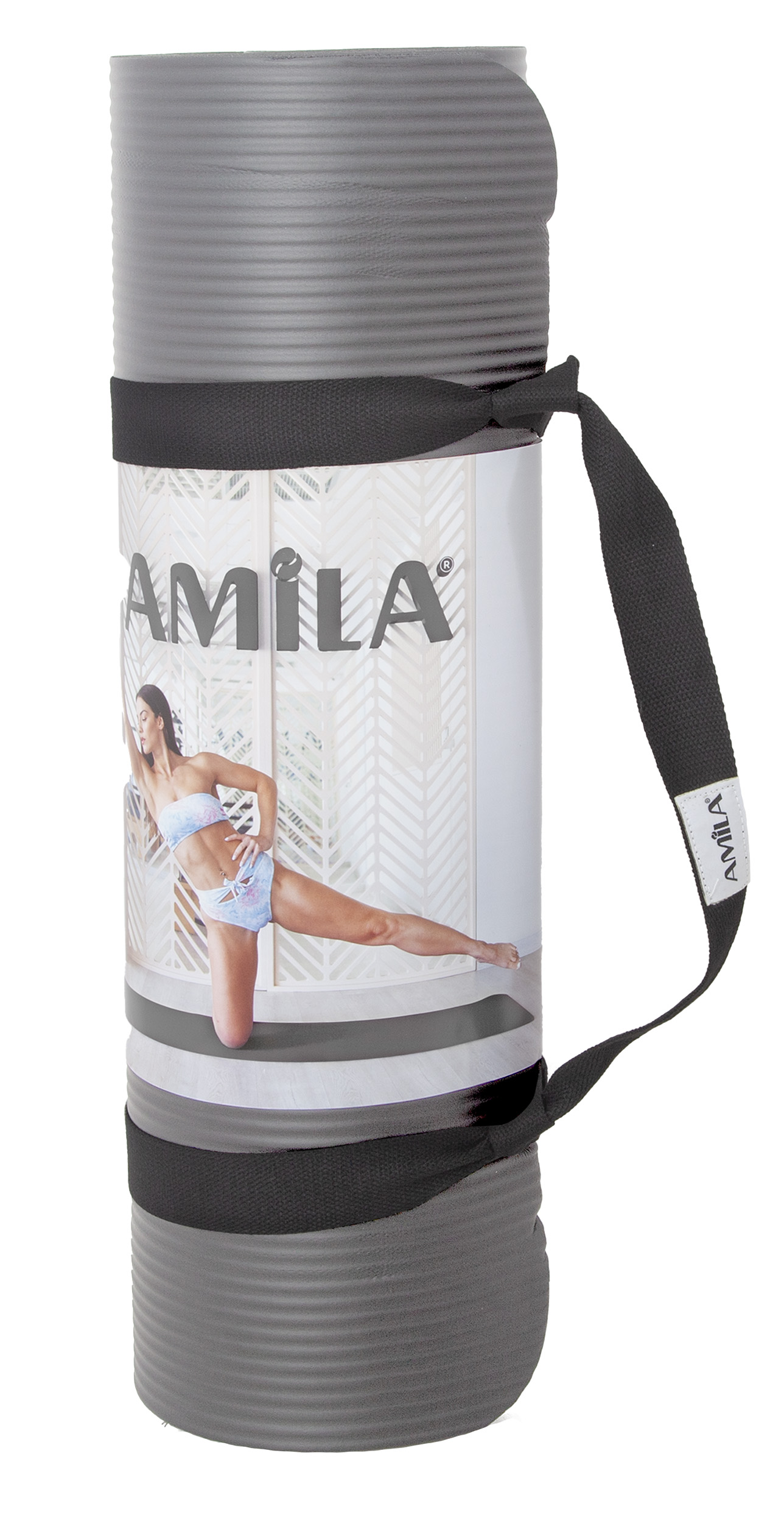 AMILA Στρώμα Γυμναστικής NBR 15mm 90Kg 183cm Γκρι 95911 - Image 14