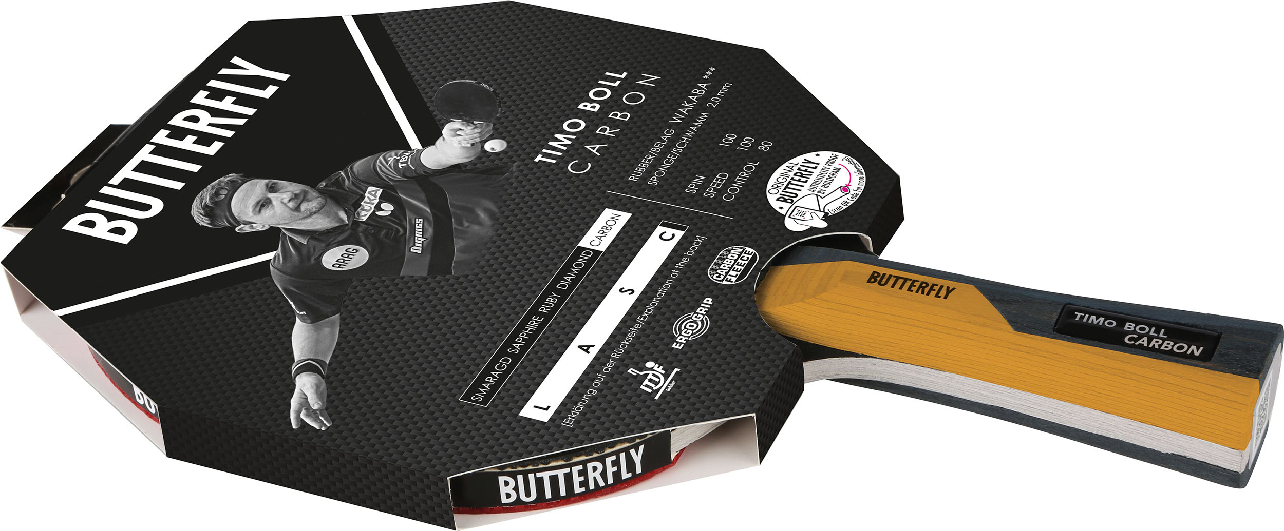 BUTTERFLY Ρακέτα Ping Pong Butterfly Timo Boll Carbon 97167 - Image 4