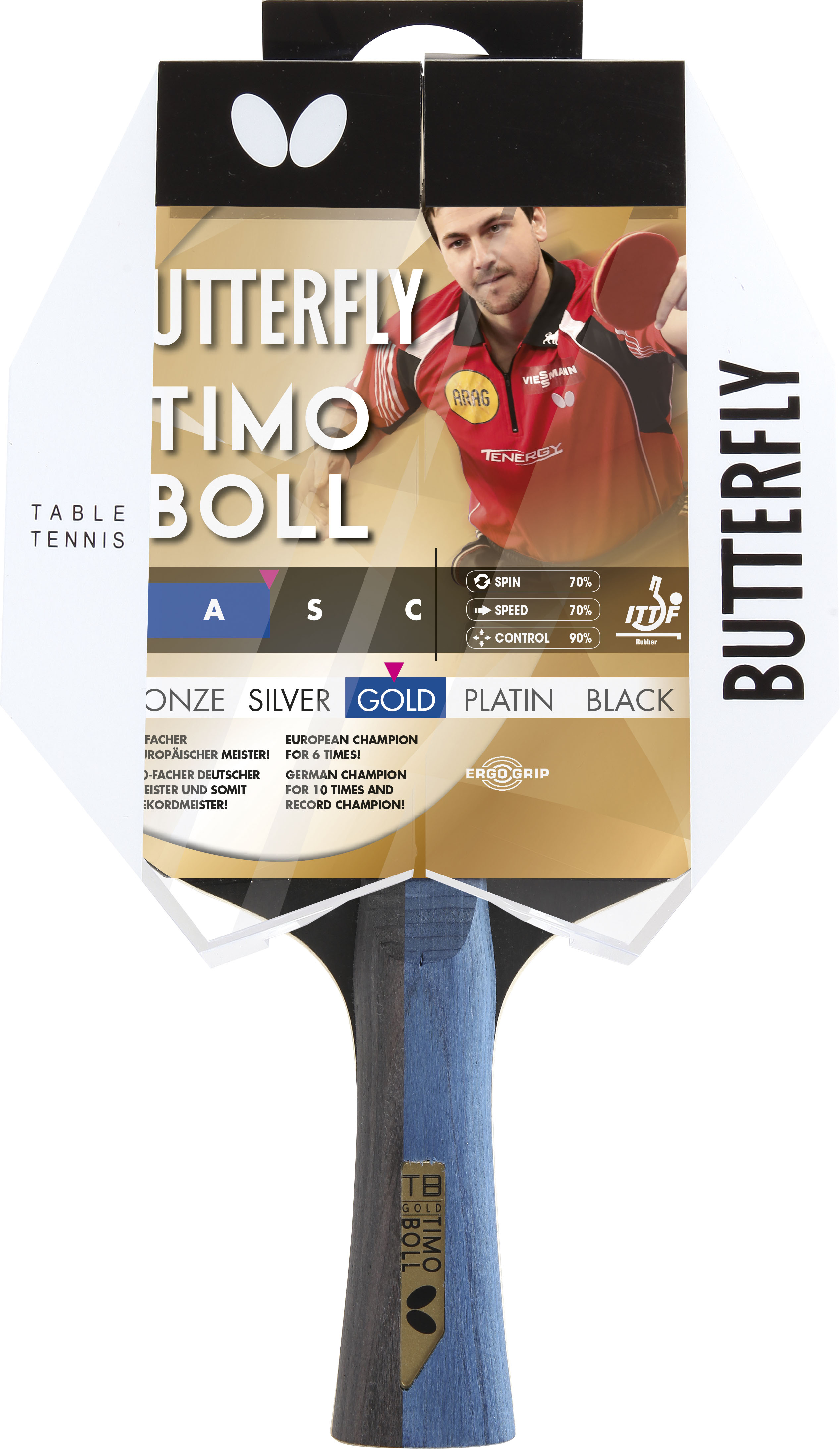 BUTTERFLY Ρακέτα Ping Pong Butterfly Timo Boll Gold 97202 - Image 5