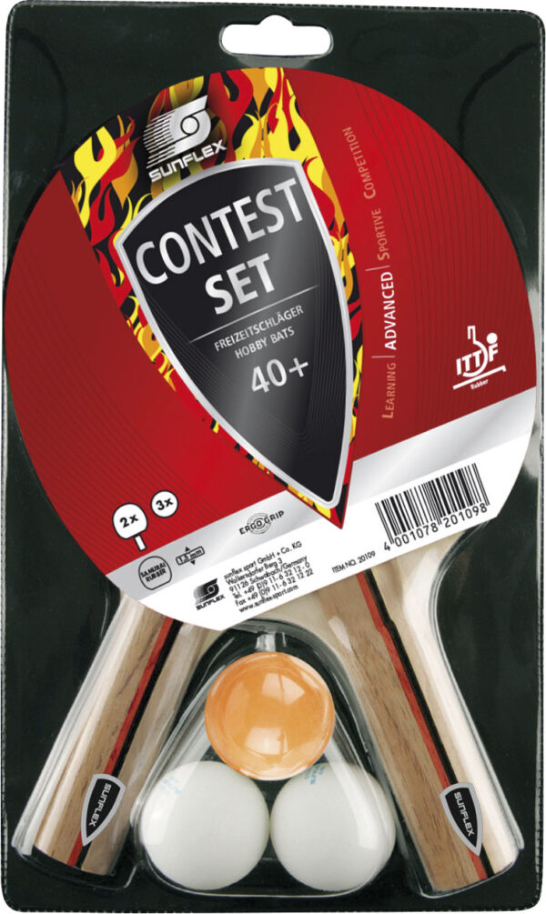 SUNFLEX Σετ Ping Pong Sunflex Contest (2 ρακέτες + 3 μπαλάκια) 97231