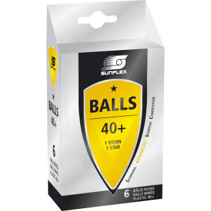 SUNFLEX Μπαλάκια Ping Pong Sunflex Advanced PVC 6 Τεμάχια 97251