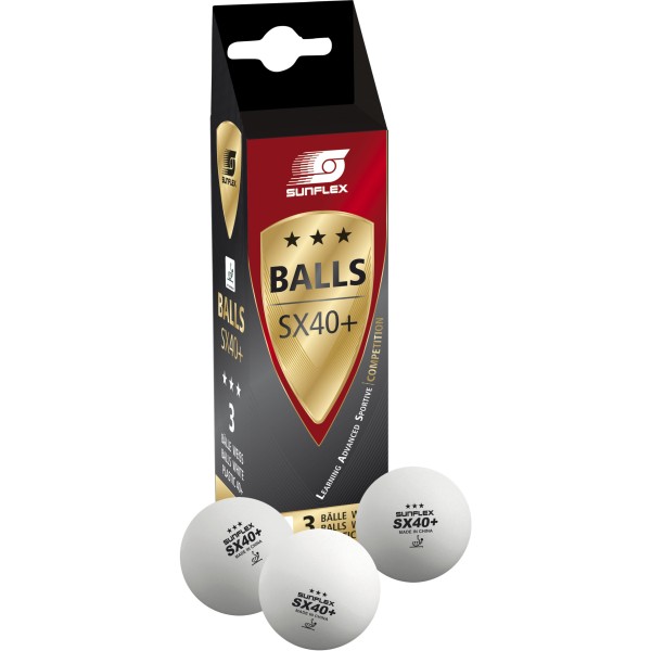 SUNFLEX Μπαλάκια Ping Pong Sunflex SX40+ Competition PVC 3 Τεμάχια 97253