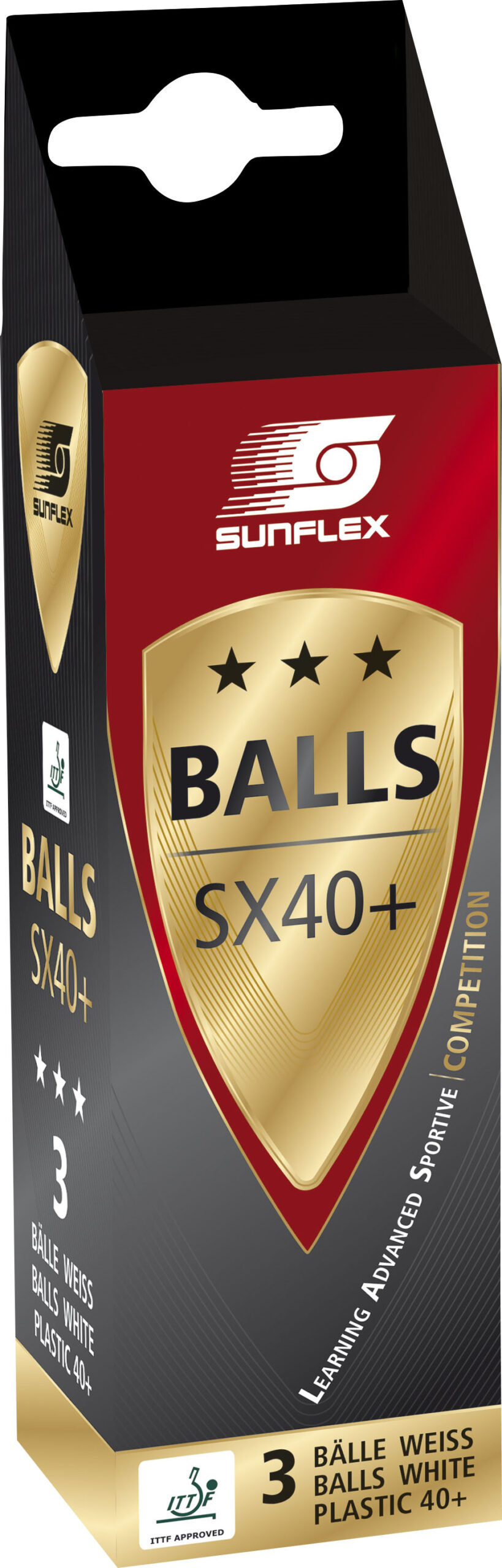 SUNFLEX Μπαλάκια Ping Pong Sunflex SX40+ Competition PVC 3 Τεμάχια 97253 - Image 6