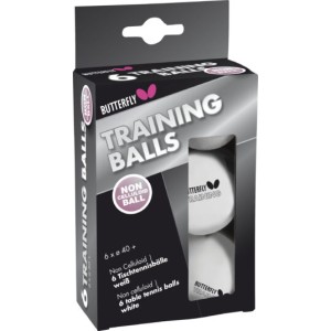 BUTTERFLY Μπαλάκια Ping Pong Butterfly Training 40+ 6 Τεμάχια Λευκά 97254