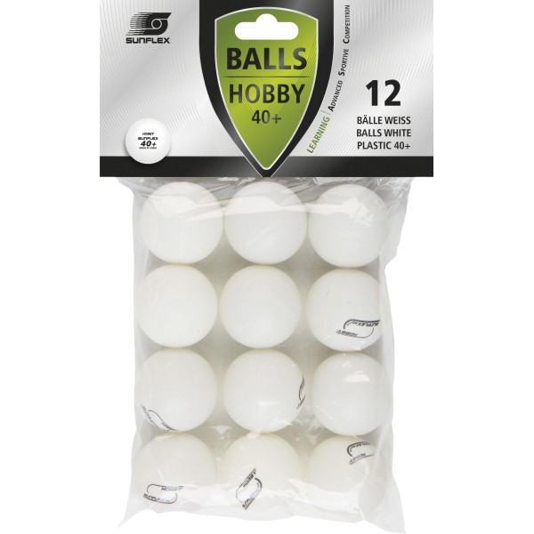 SUNFLEX Μπαλάκια Ping Pong Sunflex Hobby PVC 12 Τεμάχια 97260