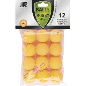 SUNFLEX Μπαλάκια Ping Pong Sunflex Hobby PVC 12 Τεμάχια Πορτοκαλί 97261