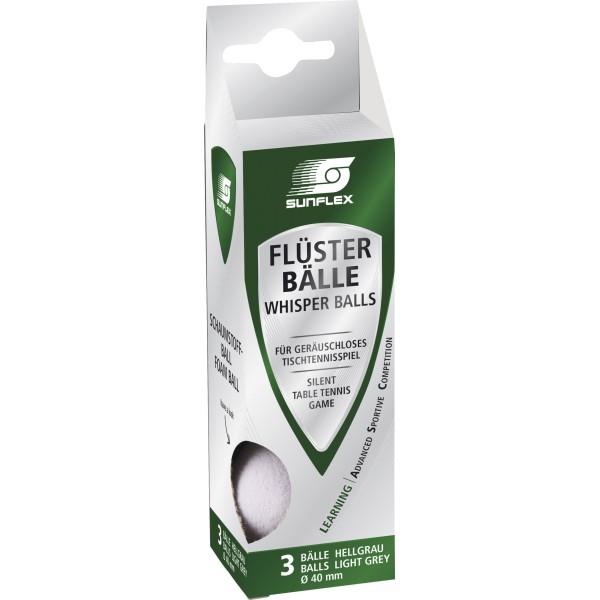 SUNFLEX Μπαλάκια Ping Pong Sunflex Whisperballs 3 Τεμάχια Λευκό 97263