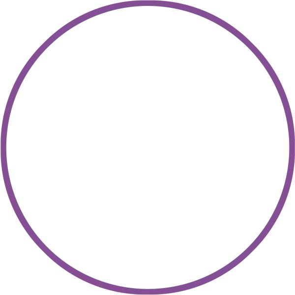 AMILA Χούλα-Χουπ HQ 60cm - Φ19mm - 230gr, Μωβ 98804