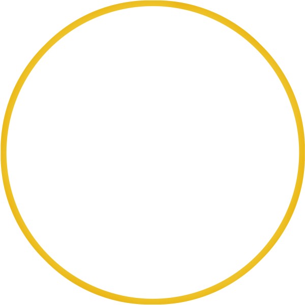 AMILA Χούλα-Χουπ HQ 60cm - Φ19mm - 230gr, Κίτρινο 98806