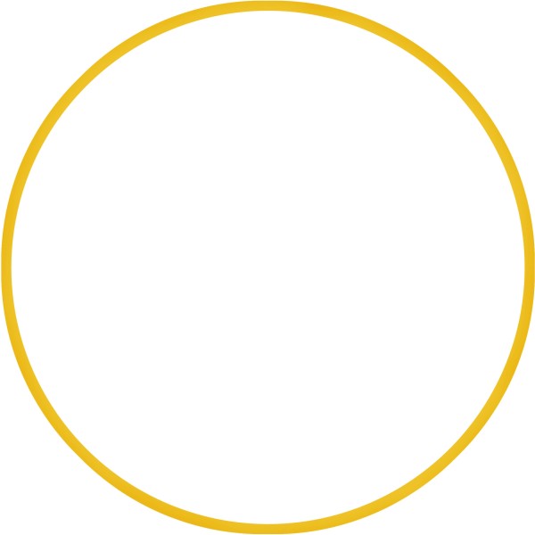 AMILA Χούλα-Χουπ HQ 70cm - Φ19mm - 280gr, Κίτρινο 98811
