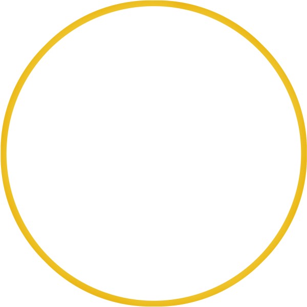 AMILA Χούλα Χουπ HQ 80cm - Φ19mm - 330gr, Κίτρινο 98820