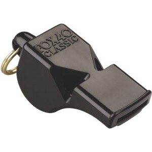 FOX Σφυρίχτρα FOX40 Classic Safety Μαύρη με Κορδόνι 99030008