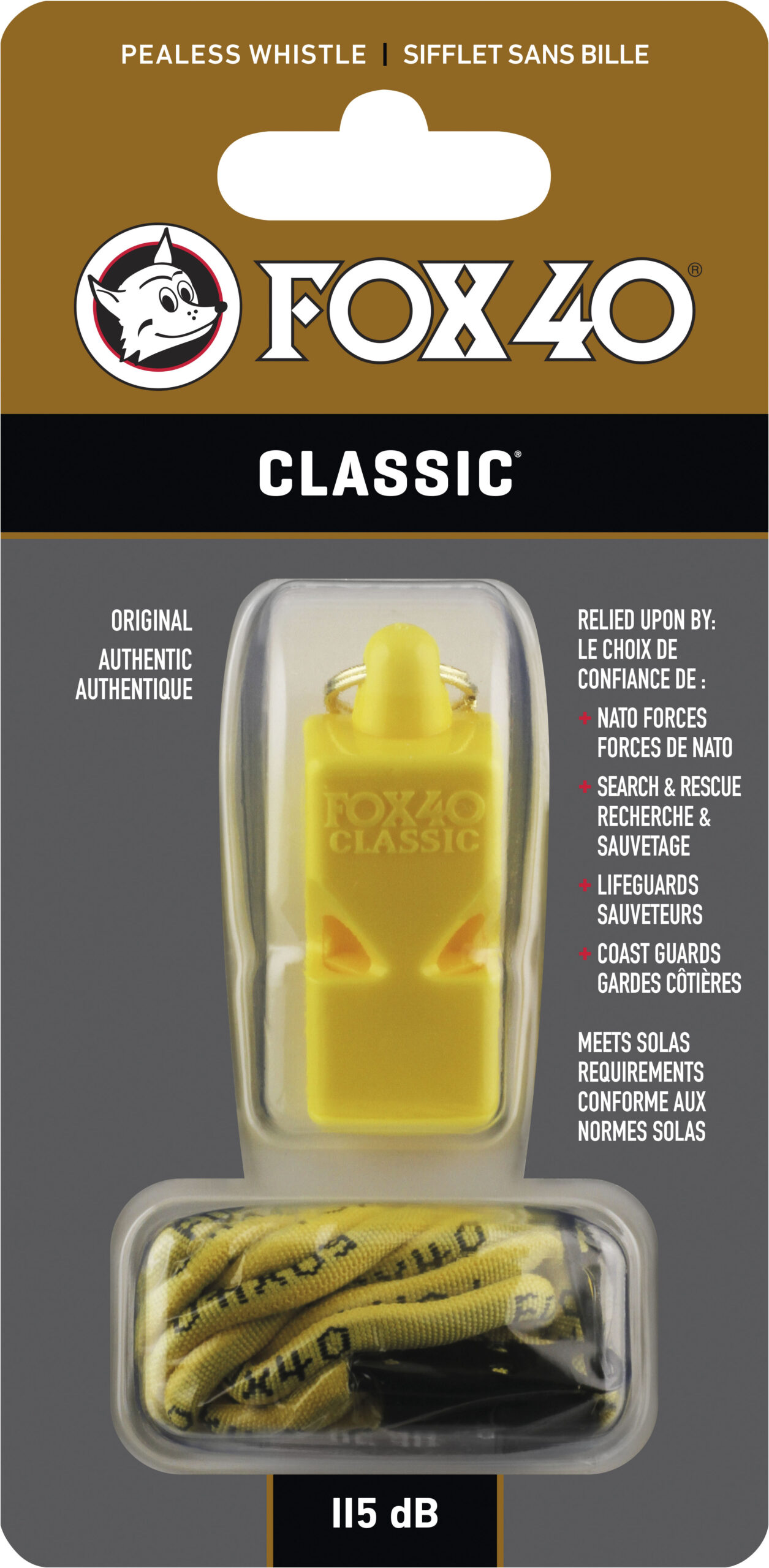 FOX Σφυρίχτρα FOX40 Classic Safety Κίτρινη με Κορδόνι 99030208 - Image 3