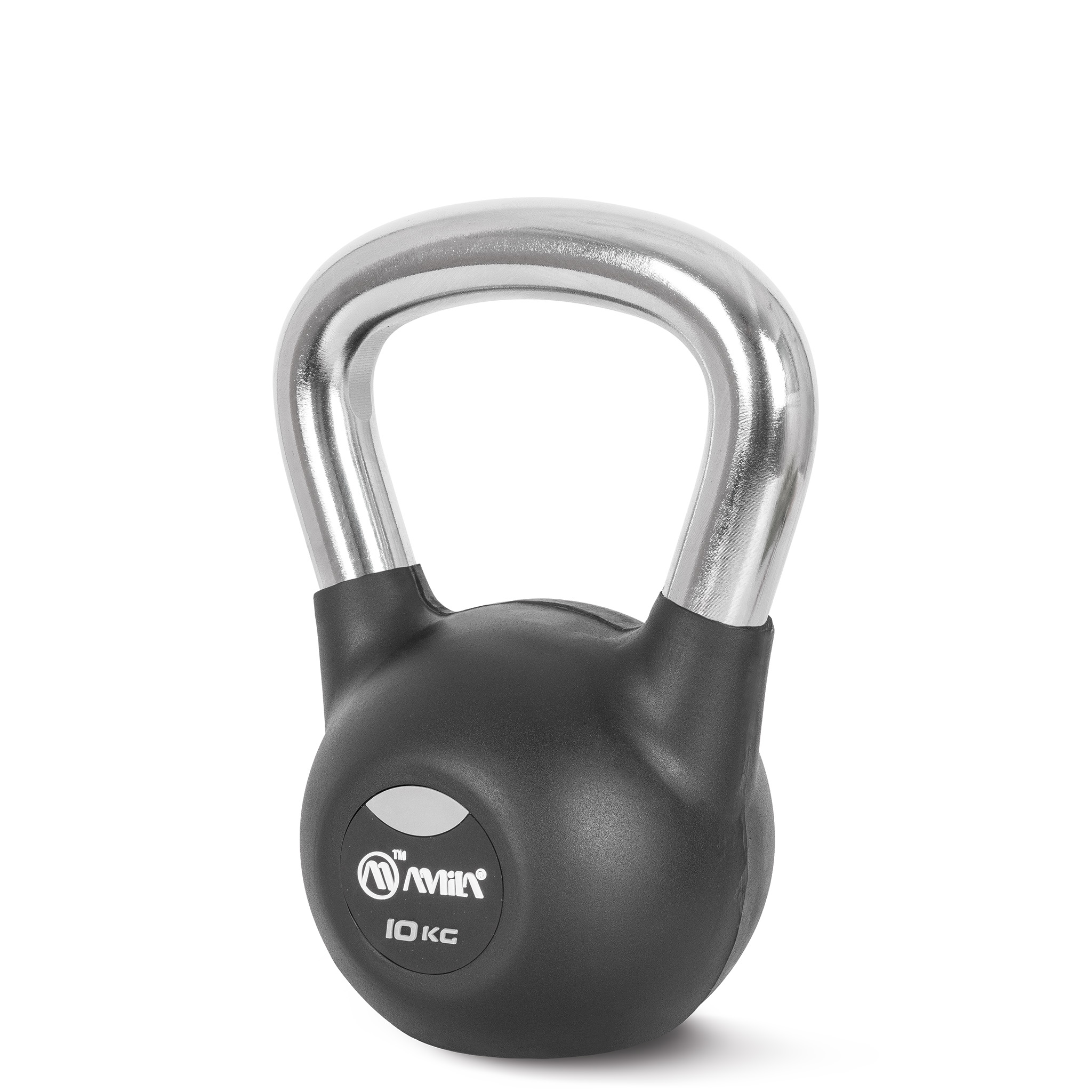 AMILA Kettlebell Rubber Cover Cr Handle 10 kg – Μαύρο 44572