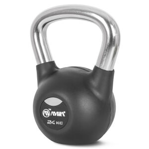 AMILA Kettlebell Rubber Cover Cr Handle 24 kg – Μαύρο 44573
