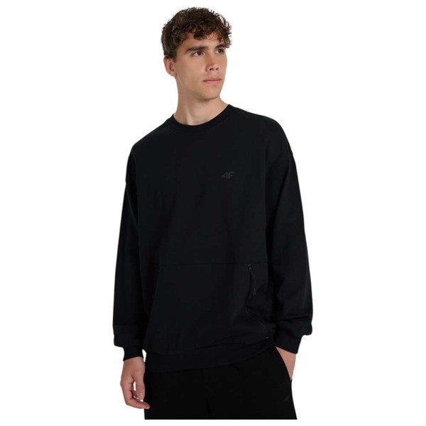 4F Ανδρικό φούτερ 4FWAW25TSWSM1924 DEEP BLACK