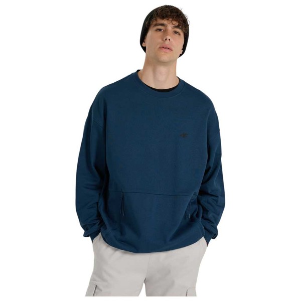 4F Ανδρικό φούτερ 4FWAW25TSWSM1924 DENIM