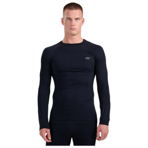 4F Ανδρική μακρυμάνικη ισοθερμική μπλούζα 4FWAW25USEAM233 DEEP BLACK